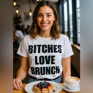 B$tc3s Love Brunch Short Distressed Shirt- Size Large